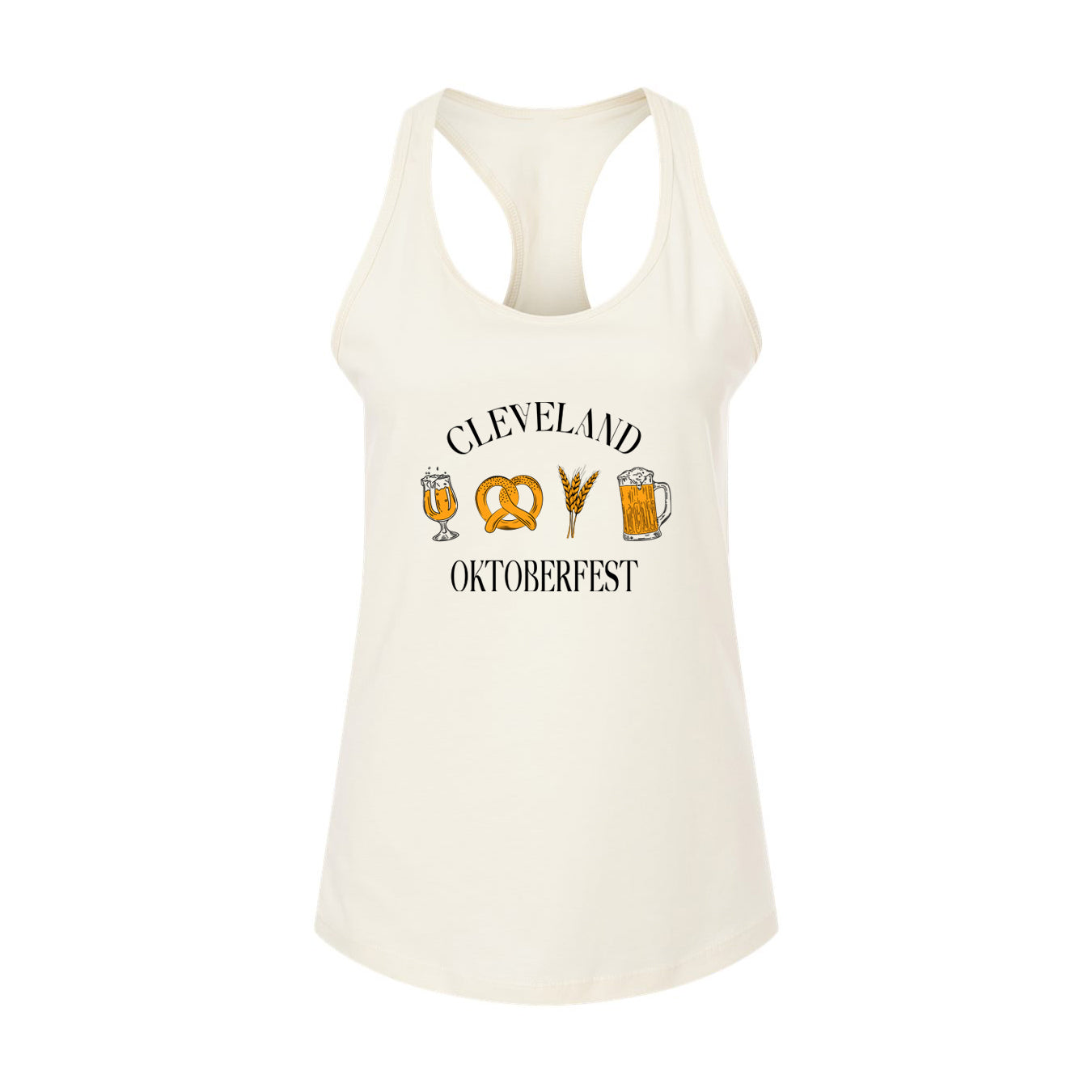 Cleveland Oktoberfest Beer & Pretzel Tank Top (Womens)